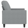 Canapé à 2 places Gris clair 140 cm Tissu 628056628056