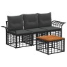 Ensemble de canapés d'extérieur 4 pcs Noir et Gris foncé 628058628058