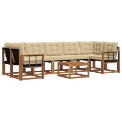 Ensemble de canapés d'extérieur 8 pcs Naturel et Beige 628061628061