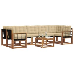 Ensemble de canapés d'extérieur 8 pcs Naturel et Beige 628061628061