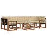 Ensemble de canapés d'extérieur 8 pcs Naturel et Beige 628061628061