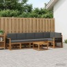 Ensemble de canapés d'extérieur 7 pcs Naturel et Anthracite 628062628062