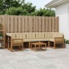Ensemble de canapés d'extérieur 8 pcs Naturel et Beige 628063628063