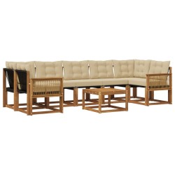 Ensemble de canapés d'extérieur 8 pcs Naturel et Beige 628063628063