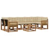 Ensemble de canapés d'extérieur 8 pcs Naturel et Beige 628063628063