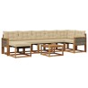 Ensemble de canapés d'extérieur 8 pcs Naturel et Beige 628064628064