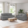 Ensemble de Canapés 2 pcs Gris foncé Velours 628067628067