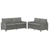 Ensemble de Canapés 2 pcs Gris foncé Velours 628067628067
