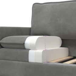 Ensemble de Canapés 2 pcs Gris foncé Velours 628067628067
