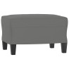 Canapé 3 places repose-pieds Gris foncé 180 cm Tissu microfibre 628069628069