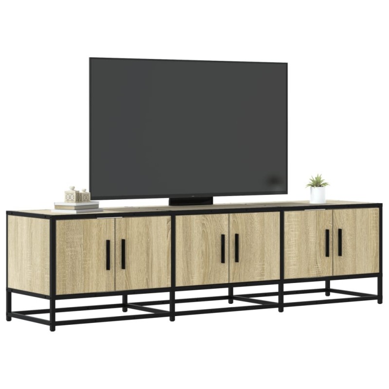 Meuble TV chêne sonoma 150x35x41 cm bois d'ingénierie et métal 628071628071