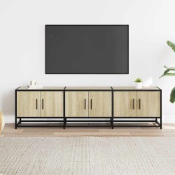Meuble TV chêne sonoma 150x35x41 cm bois d'ingénierie et métal 628071628071