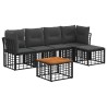 Ensemble de canapés d'extérieur 6 pcs Noir et Gris foncé 628076628076