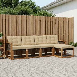 Ensemble de canapés d'extérieur 5 pcs Naturel et Beige 628077628077