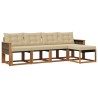 Ensemble de canapés d'extérieur 5 pcs Naturel et Beige 628077628077