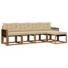 Ensemble de canapés d'extérieur 5 pcs Naturel et Beige 628079628079