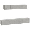 Ensemble de meubles TV 4 pcs Gris béton Bois d'ingénierie 628081628081
