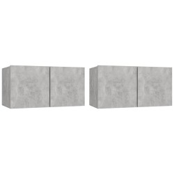 Ensemble de meubles TV 4 pcs Gris béton Bois d'ingénierie 628081628081
