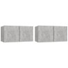Ensemble de meubles TV 4 pcs Gris béton Bois d'ingénierie 628081628081