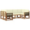 Ensemble de canapés d'extérieur 6 pcs Naturel et Crème 628082628082