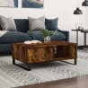 Table basse chêne fumé 90x60x35 cm bois d'ingénierie 628086628086