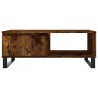 Table basse chêne fumé 90x60x35 cm bois d'ingénierie 628086628086