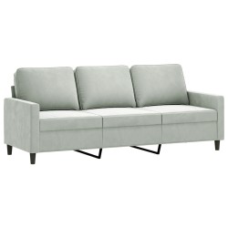 Ensemble de canapés 2 pcs avec coussins Gris clair Velours 628087628087