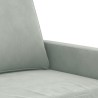 Ensemble de canapés 2 pcs avec coussins Gris clair Velours 628087628087