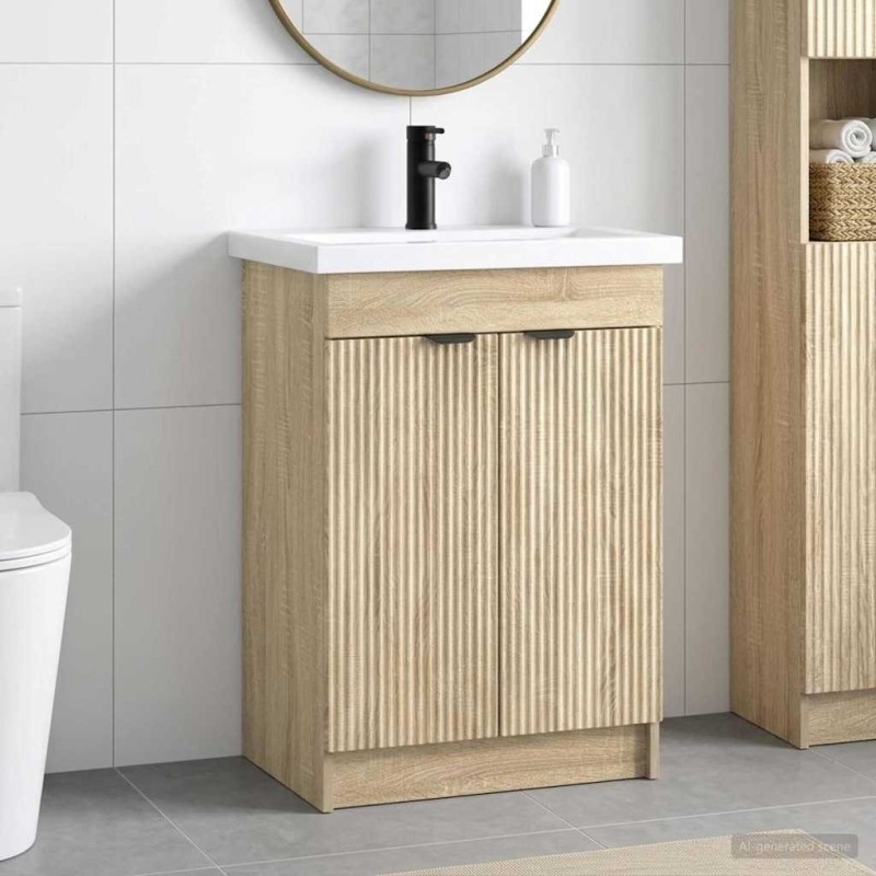 Ensemble de mobilier de salle de bain Chêne Sonoma 628091628091