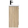 Ensemble de mobilier de salle de bain Chêne Sonoma 628091628091