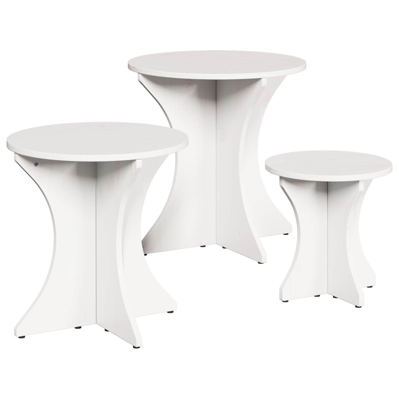 Table basse 3 pcs Blanc 628093628093