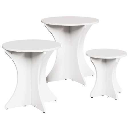 Table basse 3 pcs Blanc 628093628093