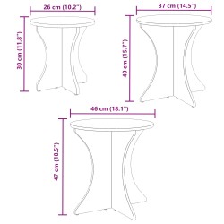 Table basse 3 pcs Blanc 628093628093