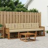 Ensemble de canapés d'extérieur 5 pcs Naturel et Beige 628094628094