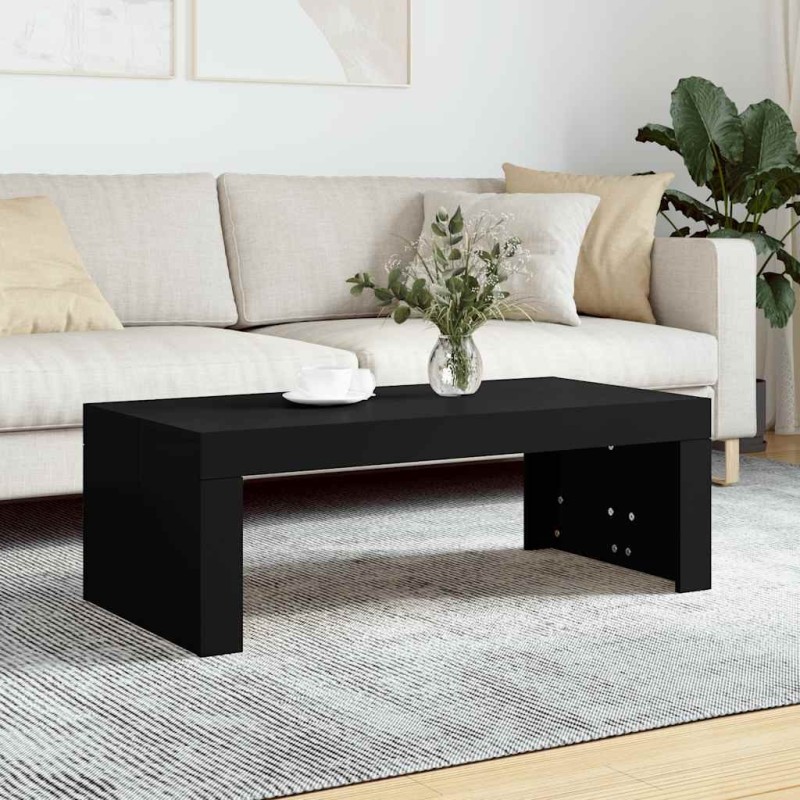 Table basse noir 102x50x36 cm bois d'ingénierie 628095628095