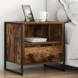 Table de chevet avec tiroir 2 pcs Chêne Fumé 50 x 39,5 x 50 cm 628096628096