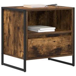 Table de chevet avec tiroir 2 pcs Chêne Fumé 50 x 39,5 x 50 cm 628096628096