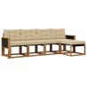 Ensemble de canapés d'extérieur 5 pcs Naturel et Beige 628097628097