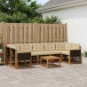 Ensemble de canapés d'extérieur 8 pcs Naturel et Beige 628102628102