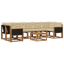 Ensemble de canapés d'extérieur 8 pcs Naturel et Beige 628102628102