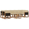 Ensemble de canapés d'extérieur 8 pcs Naturel et Beige 628102628102