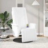 Fauteuil inclinable de massage repose-pieds blanc similicuir 628103628103
