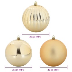 Ensemble de Boules de Noël XXL 3 pc Doré Plastique 628104628104