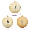 Ensemble de Boules de Noël XXL 3 pc Doré Plastique 628104628104