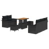 Ensemble de canapé de jardin avec coussin 8 pcs Noir 628105628105