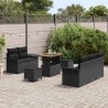 Ensemble de canapé de jardin avec coussin 8 pcs Noir 628105628105