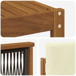 Ensemble de canapés d'extérieur 6 pcs Naturel et Crème 628110628110