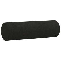 Ensemble de canapés 2 pcs avec coussins noir tissu 628114628114