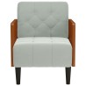 Fauteuil canapé avec accoudoirs gris clair 55 cm velours 628120628120