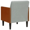 Fauteuil canapé avec accoudoirs gris clair 55 cm velours 628120628120